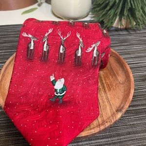J.Z. Richards Silk Holiday Tie Santa & Reindeer